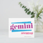 Gemini Paars Briefkaart (Staand voorkant)