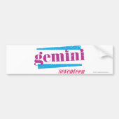Gemini Paars Bumpersticker (Voorkant)