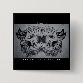 Gemini Print Vierkante Button 5,1 Cm