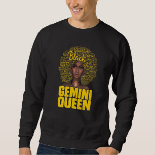 Gemini Queen Black Woman Afro Natural Hair African Trui