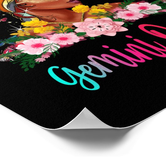 Gemini Queen Black Women Persistent Beaustent Poster (Hoek)