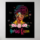 Gemini Queen Black Women Persistent Beaustent Poster (Voorkant)