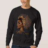 Gemini Queen Leopard Afro Melanin Zodiac Horoscope Trui (Voorkant)