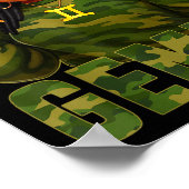 Gemini Queen Loc'd Black Woman Camo Zodiac Sign Poster (Hoek)