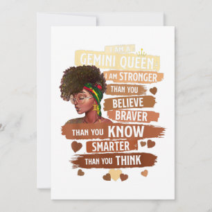 Gemini Queen Sweet als Snoep Birthday Gift for Bla Kaart