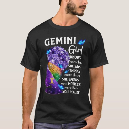 Gemini Queen Sweet als Snoep Birthday voor Black W T-shirt (Voorkant)