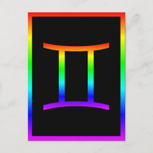 Gemini Rainbow Briefkaart
