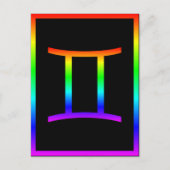 Gemini Rainbow Briefkaart (Voorkant)