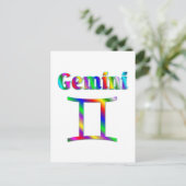 Gemini Rainbow Briefkaart (Staand voorkant)