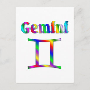 Gemini Rainbow Briefkaart