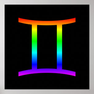 Gemini Rainbow Poster