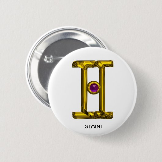GEMINI RONDE BUTTON 5,7 CM (Voorkant /achterkant)
