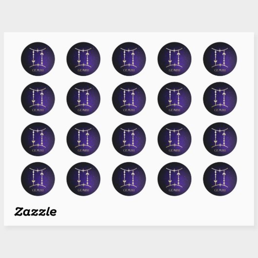 Gemini Ronde Sticker (Vel)