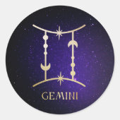 Gemini Ronde Sticker (Voorkant)