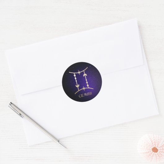 Gemini Ronde Sticker (Envelop)