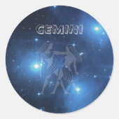 Gemini Ronde Sticker (Voorkant)