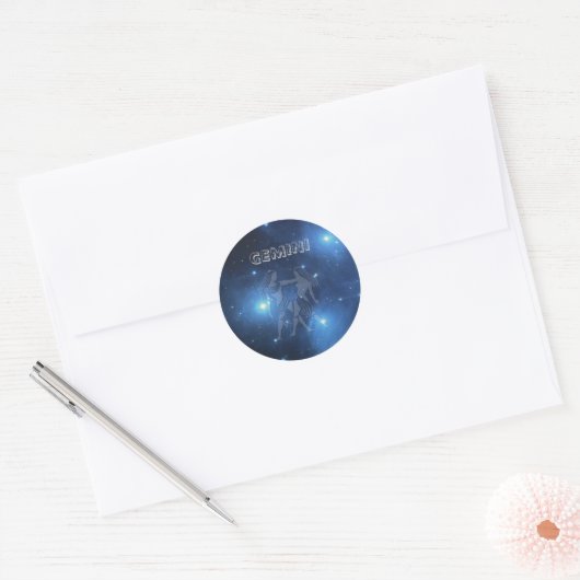 Gemini Ronde Sticker (Envelop)