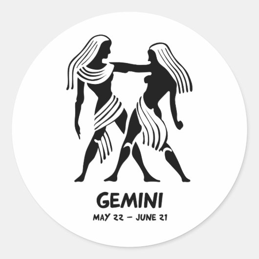 Gemini Ronde Sticker (Voorkant)