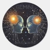 Gemini Ronde Sticker (Voorkant)