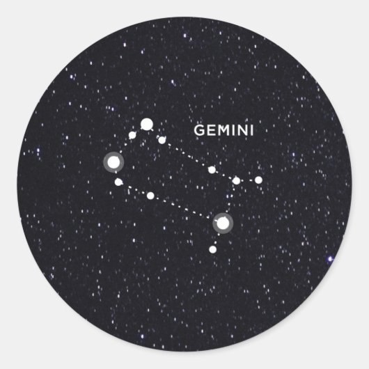 Gemini Ronde Sticker (Voorkant)
