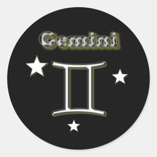 Gemini Ronde Sticker (Voorkant)