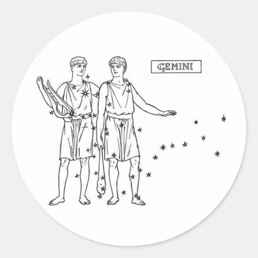 Gemini Ronde Sticker (Voorkant)