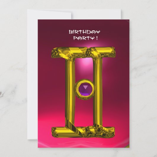 GEMINI RUBY, Alexandriet lichtgeel rood roze Aankondiging (Voorkant)