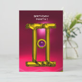 GEMINI RUBY, Alexandriet lichtgeel rood roze Aankondiging (Staand voorkant)