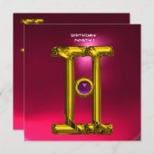 GEMINI RUBY, Alexandriet lichtgeel rood roze Aankondiging (Voorkant / Achterkant)