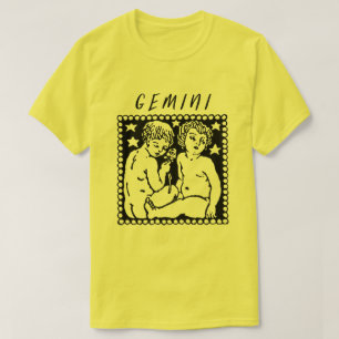 Gemini Season Zodiac Sign Horoscope Logo T-shirt
