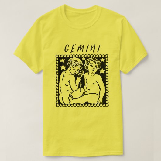 Gemini Season Zodiac Sign Horoscope Logo T-shirt (Design voorkant)