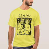 Gemini Season Zodiac Sign Horoscope Logo T-shirt (Voorkant)
