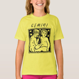 Gemini Season Zodiac Sign Horoscope Logo T-shirt