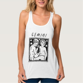 Gemini Season Zodiac Sign Horoscope Logo Tanktop