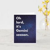 Gemini-seizoensverjaardagskaart Kaart (Gele Bloem)