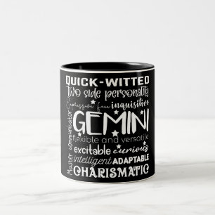 Gemini Sign/Astrology Two-Tone Coffee Mok