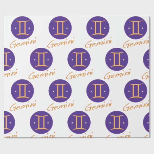 Gemini Sign Cadeaupapier (Vlak)