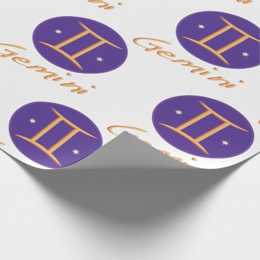 Gemini Sign Cadeaupapier (Hoek)