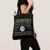 Gemini Sign of the Zodiac, Astrological Tote Bag (Dichtbij)