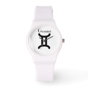Gemini Sign of the Zodiac. Dames kijken. Horloge
