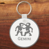 Gemini Sign of the Zodiac Design Sleutelhanger (Voorkant)