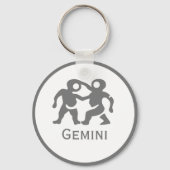 Gemini Sign of the Zodiac Design Sleutelhanger (Achterkant)
