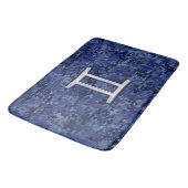 Gemini Sign on Navy Blue Digital Camouflage Badmat (Gekanteld)