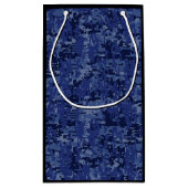 Gemini Sign on Navy Blue Digital Camouflage Klein Cadeauzakje (Achterkant)