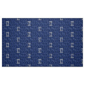 Gemini Sign on Navy Blue Digital Camouflage Stof (Fat Quarter)