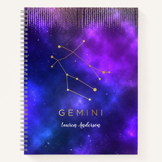 Gemini Sign Personalized Journal - Kantoor Notitieboek (Voorkant)