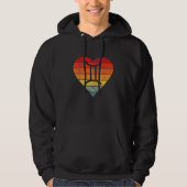 Gemini Sign Retro Sunset Heart Zodiac Symbol Astro Hoodie (Voorkant)