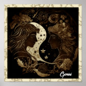 Gemini Sign Wall Art Poster (Voorkant)
