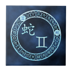Gemini/Snake Tegeltje