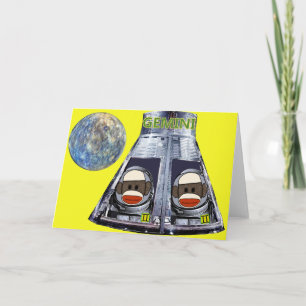 Gemini Sock Monkeys Kaart